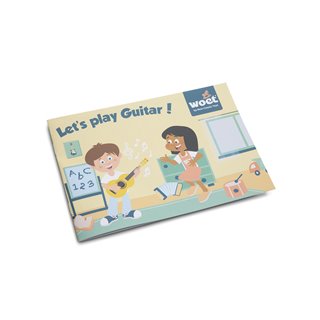 Speelgoed gitaar - roze met bloemen